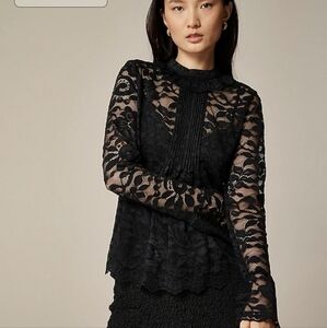 J Crew Lace mockneck top, NWT